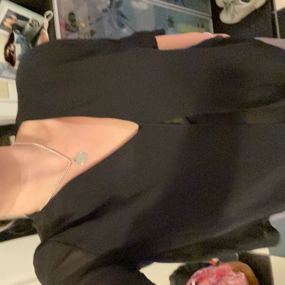 Black see through blouse